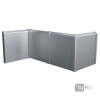 AL 13-2158 Плинтус алюминиевый анодированный с кабель-каналом на клипсу L 70 AluminiumPro чёрный матовый
