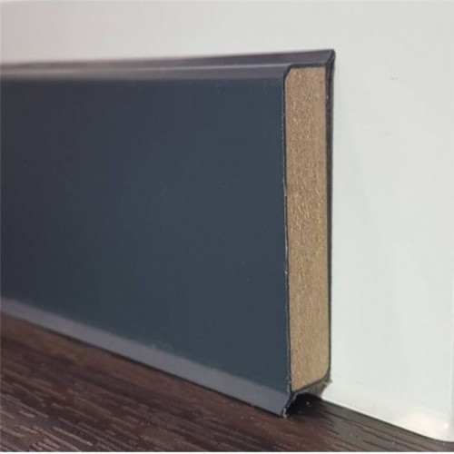 Плинтус Cubu 80x11 мм антрацит (2,5м)