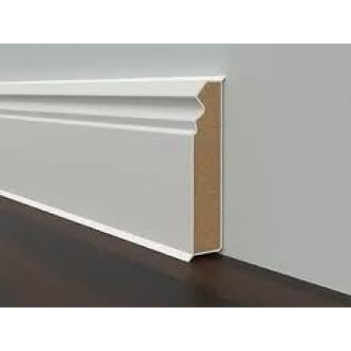 Плинтус Cubu 80x16 мм Гамбург белый (2,5м)