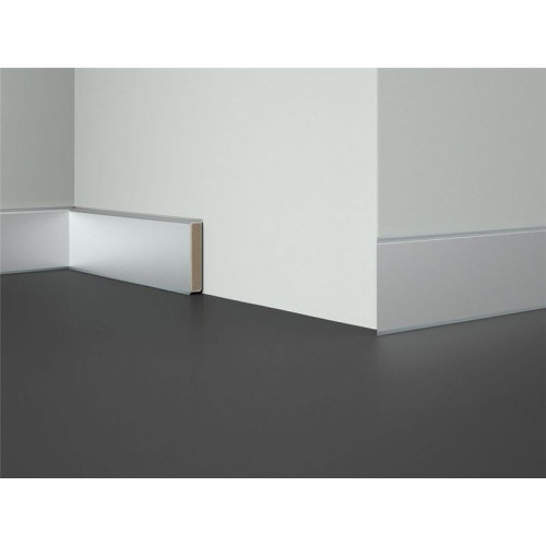 Плинтус Cubu 80x11 мм нержавеющая сталь (2,5м)